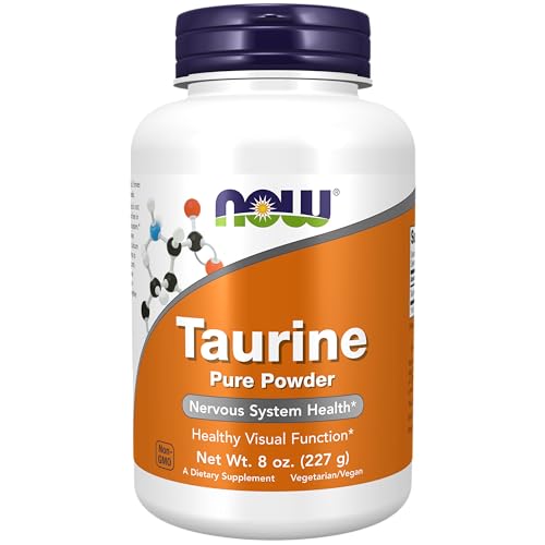 NOW Supplements, Taurine Pure Powder, Nervous System Health*, Amino Acid, 8-Ounce