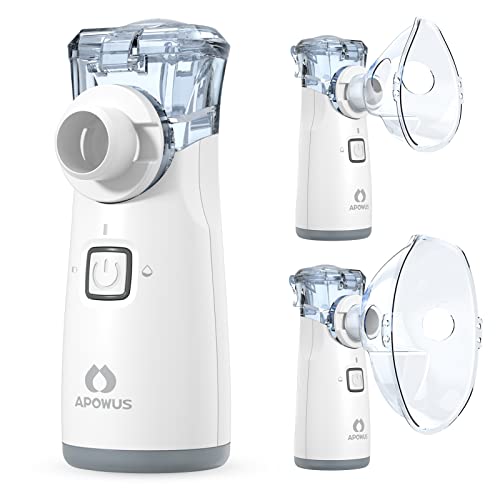 Portable Nebulizer - Mini Nebulizer Portable Nebulizer for Kids, Steam Inhaler Vaporizer Two Working Modes APOWUS
