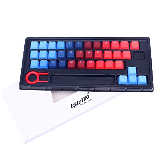 Gradient Color Keycap 37 PBT Double Shot Injection Backlit Keycaps Replacement for Cherry/ikbc/NOPPOO/Ducky Mechanical Gaming Keyboards (Sunset Ocean)