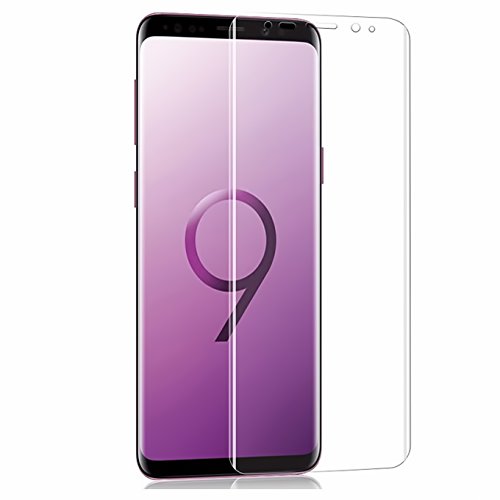 CaseHQ [6-Pack] Galaxy S9 Screen Protector Shield, Clear HD Film full Screen Coverage 3D Curved Easy Install Tray and UV Light for Samsung Galaxy S9 (2018),not Glass