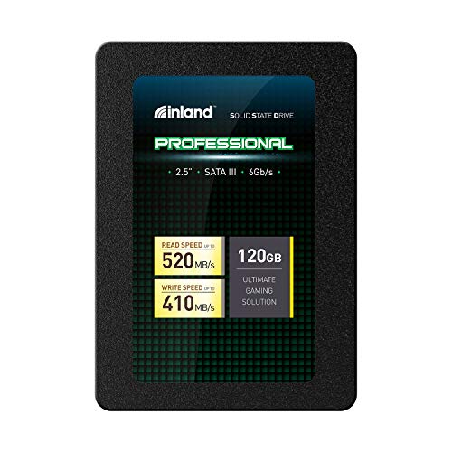 INLAND Professional 120GB SSD 3D NAND SATA III 6Gb/s 2.5' 7mm Internal Solid State Drive (120GB)