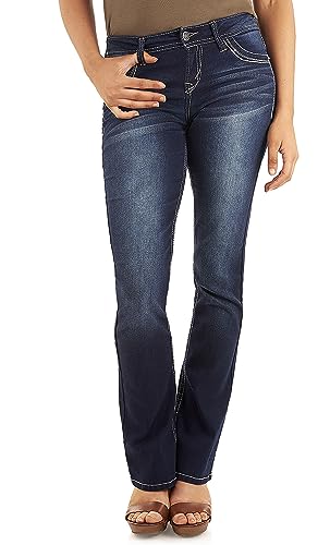 WallFlower Women's Legendary Bootcut Mid-Rise Insta Stretch Juniors Jeans (Standard and Plus), Amy, 11