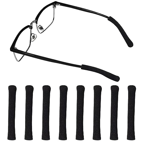 nerydas Upgraded Glasses Ear Grips, Soft and Comfortable. Anti-Slip Eyeglass Ear Cushions, Suitable for Adult Or Children's Sunglasses And Reading Glasses. (4pairs Black)
