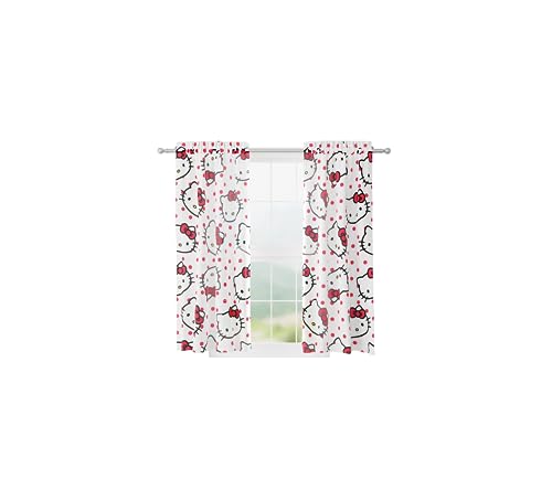 Franco Hello Kitty Kids Room Window Curtains Drapes Set, 82 in x 63 in, (Official Licensed Product)
