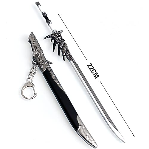 Collection Monster Hunter World Iceborne Metal Monster Rathalos Metal Model Action Figure Arts Toys Keychain Party Gift (Gun Color)