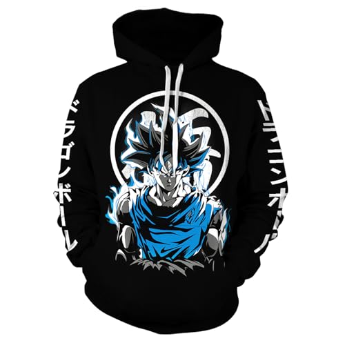 OGPRV Men'S 3d Printing Anime Hoodie Street Cosplay Pullovers Sweatshirt Sports Tops Ball2-Large