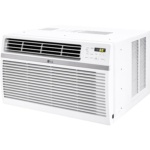 LG 10,000 BTU Window Air Conditioner, Cools 450 Sq.Ft. (18' x 25' Room Size), Quiet Operation, Electronic Control with Remote, 3 Cooling & Fan Speeds, Auto Restart, 115V