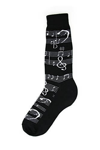 Foot Traffic Men's Novelty Socks, Fun Music-Themed Socks for Men, Sizes 7–12