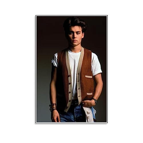 Johnny Depp Posters Young 80s And Attractive Canvas Wall Art 12x18inch unframed Picture Prints Decor Home