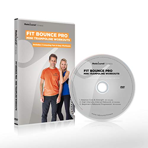 Fit Bounce Pro Mini Trampoline Exercise DVD | Includes 3 Fantastic Rebounder Workouts for Fitness & Weight Loss | Fun Indoor Trampoline Workouts