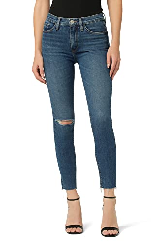 Hudson Jeans Women's Barbara High Rise, Super Skinny Crop Jean, Halo, 25