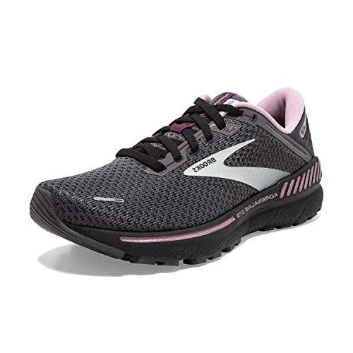 Brooks Women's Adrenaline GTS 22 Supportive Running Shoe - Pearl/Black/Metallic - 8.5 Medium