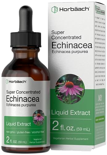 Echinacea Liquid Extract | 2 fl oz | Super Concentrated Drops | Alcohol Free, Vegetarian, Non-GMO, and Gluten Free | by Horbaach