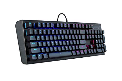 Home Styles Cooler Master CK552 Full Red Switch Gaming Keyboard with Aluminum Top, QWERTY