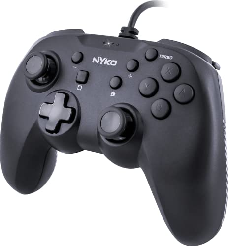 Nyko Prime Controller for Nintendo Switch - Wired Switch Controller w/Vibration, Ergonomic Shell Design & Turbo Button for Competitive Advantage - PC Compatible Switch Controller Accessories (Black)