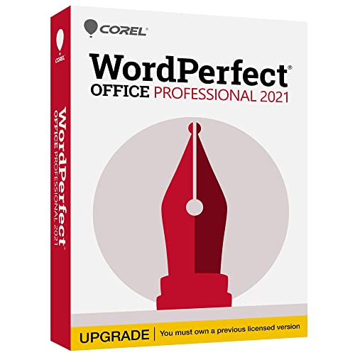 Corel WordPerfect Office Professional Upgrade 2021 | Office Suite of Word Processor, Spreadsheets, Presentation & Database Management Software [PC Disc]