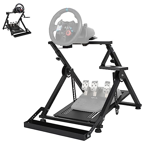 Marada X Foldable Racing Simulator Stand Fit for PXN, Thrustmaster, Logitech G29,G920,T300RS,T150 Convenient & Portable Driving Sim Steering Wheel Mount Wheel & Pedal & Shifter NOT Included