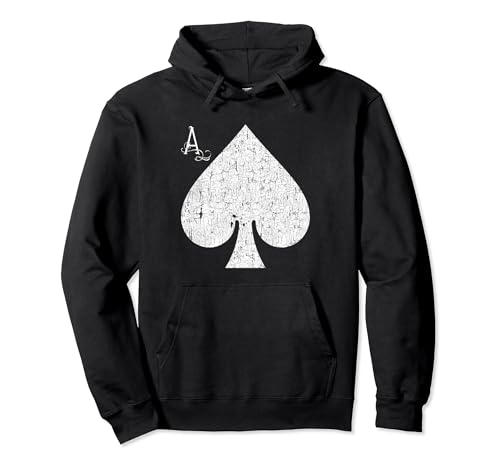 Ace of Spades Poker Playing Card Pullover Hoodie