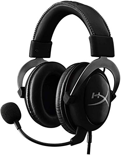 HyperX Cloud II Gaming Headset - 7.1 Surround Sound - Memory Foam Ear Pads - Durable Aluminum Frame - Works with PC, Xbox, PS4 - Gun Metal (Renewed)