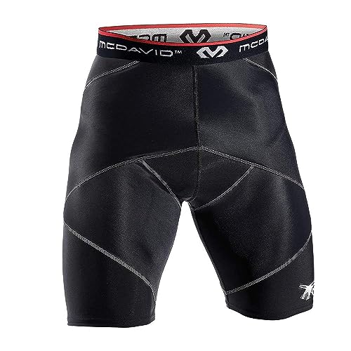 Mcdavid Cross Compression Shorts, Men's Boxer Brief, Large Black