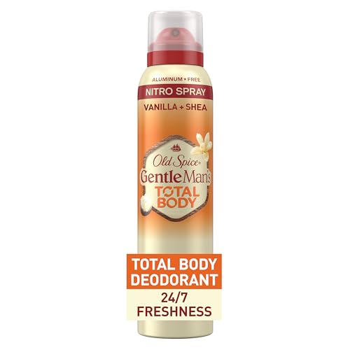 Old Spice Whole Body Deodorant for Men, Total Body Deodorant, Vanilla + Shea, Aluminum Free Deodorant Spray for 24/7 Freshness // Dermatologist Tested Whole Body Deodorant, 3.5 oz