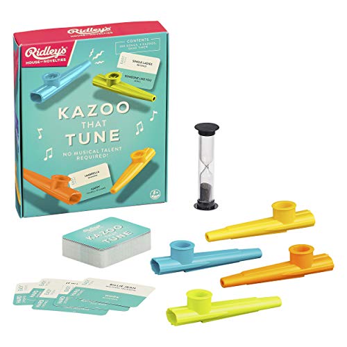 Ridley’s Kazoo That Tune Song Guessing Game – Fun Song Games for Families, Fast-Paced Game for 2-4 Players, Ages 8+ – Includes 4 Kazoos and over 200 Well-Known Tunes