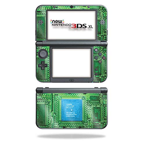 MightySkins Glossy Glitter Skin for Nintendo New 3DS XL (2015) - Circuit Board | Protective, Durable High-Gloss Glitter Finish | Easy to Apply, Remove, and Change Styles | Made in The USA