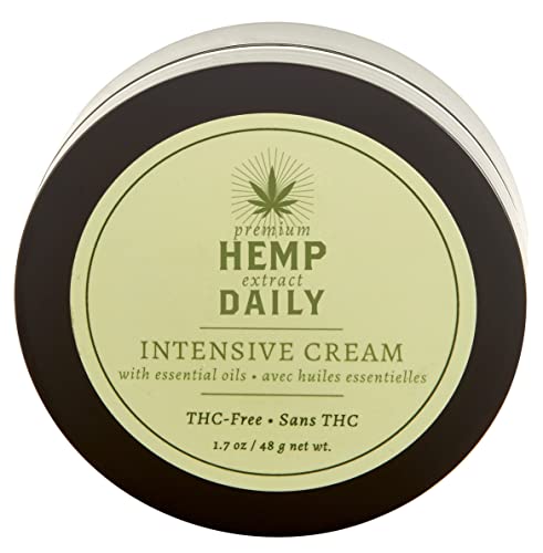 Premium Hemp Extract Daily Earthly Body Intensive Cream - Topical Muscle, Knees, Joints, Back, Neck and Shoulder Rub - Organic Ingredients - 1.7 Ounces (Classic Mint, Single)