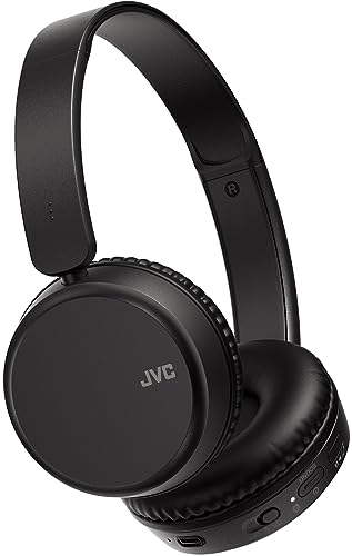 JVC Deep Bass Wireless Headphones, Bluetooth 5.2, Built-in EQ (Bass/Clear/Normal), Multi-Point Connection, Voice Assistant Compatible, 35 Hour Battery Life - HAS36WB (Black)