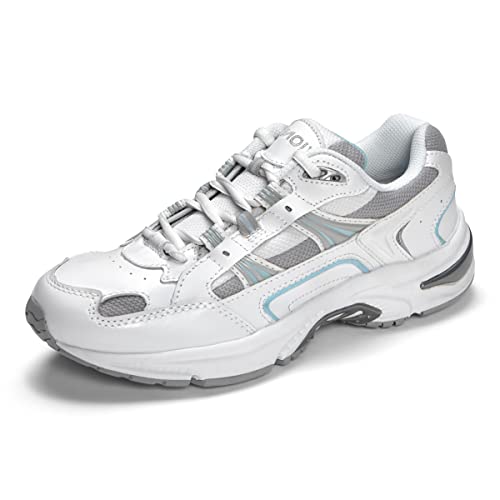 Vionic Women's Walker Classic Shoes, 9 B(M) US, White/Blue