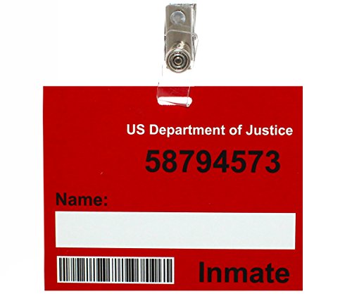 Prison Name Badge Prop for Prisoner Costumes Convict Costumes and Prison Scrubs
