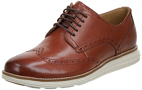 Cole Haan Men's Original Grand Shortwing Oxford Shoe, woodbury leather/ivory, 10.5 W US