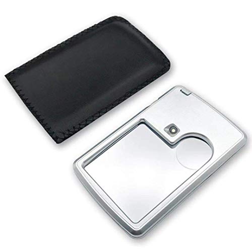 Wapodeai 6X 3X LED Magnifying Glass with Light, Kids, Jewelry, Science, 3X Magnifier Magnifying Glasses with Light, Silver