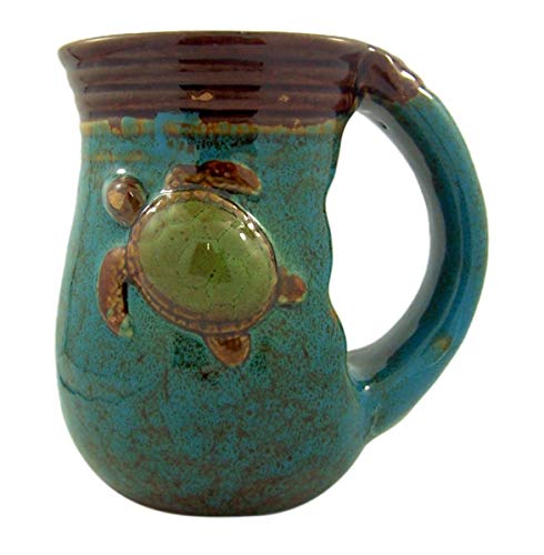 Cape Shore Handwarmer Coffee Cup with Summer Seas Turtle Design, 18 Ounce