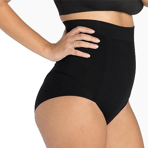 UpSpring Post Baby Panty Postpartum Care | High Waist | Postpartum Underwear to Support, Slim, and Smooth After Baby (Black – 1XL/2XL)