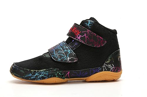 Ybberik Wrestling Shoes Boxing Shoes for Kids, Girls and Boys, Little Kid/Big Kid, Teenager Black