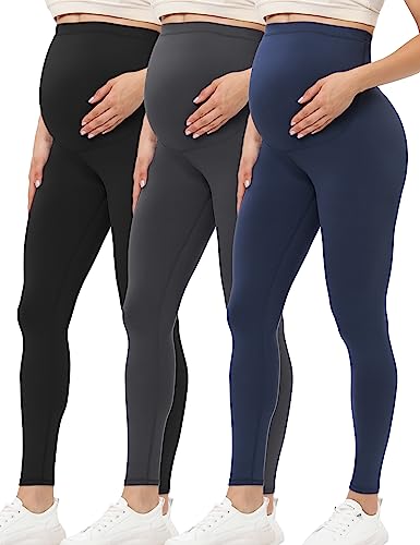 Buttergene Women's Maternity Leggings Over The Belly Maternity Yoga Pants Workout Pregnancy Leggings