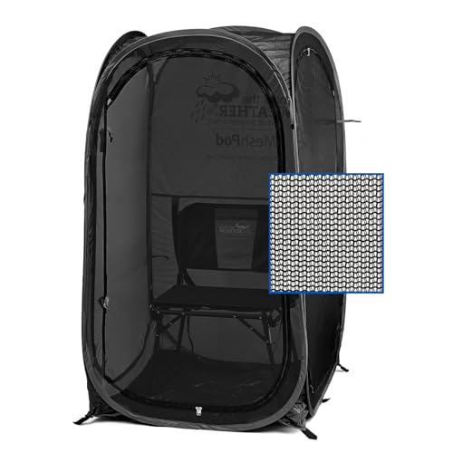 WeatherPod 1-Person Bug-Screen Pod – Pop-Up 1-Person Mosquito Screen Tent Made with Fine Gauge, No-See-Um Proof Mesh - Black