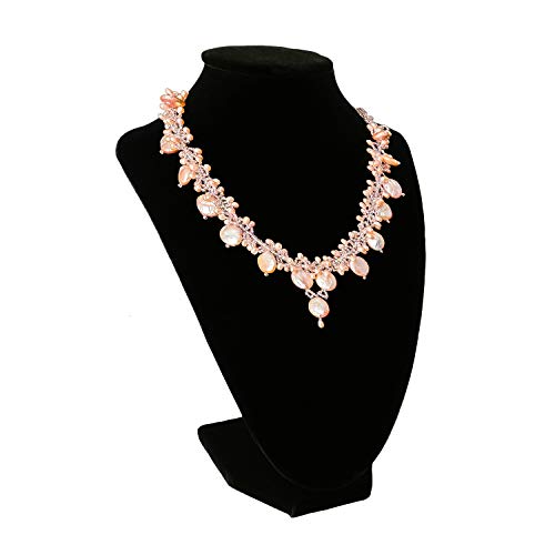 9' Black Velvet Jewelry Easel Necklace Chain Display Bust Stand Tower Rack for Home Bedroom