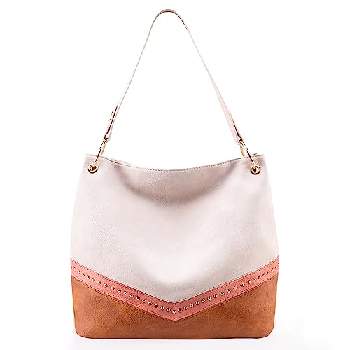 Montana West Large Hobo Bag Leather Purses and Handbags for Women Top Handle Shoulder Satchel Handbags Leather Tote Purse for Women MWC-047CPK