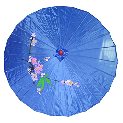 JapanBargain 2175, Chinese Parasol Asian Japanese Nylon Umbrella Parasol for Photography Cosplay Costumes Wedding Party Home Decoration Kids Size, 22 inch, Dark Blue