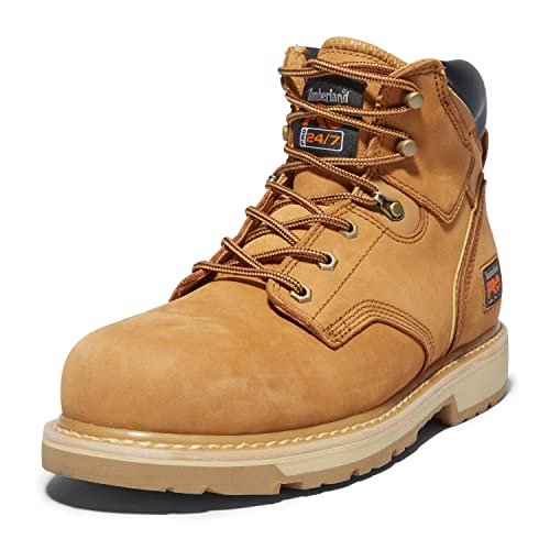 Timberland PRO Men's Pitboss 6' Steel-Toe Boot, Wheat , 7 D - Medium