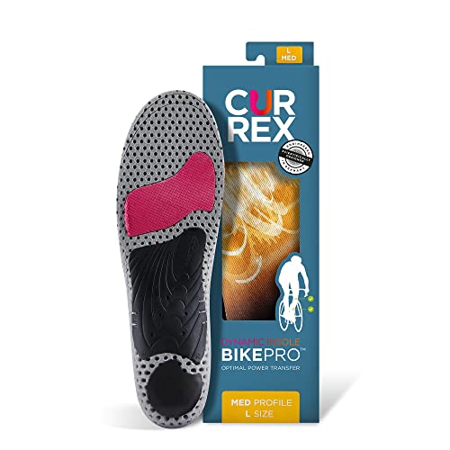CURREX BIKEPRO - Long Distance Insoles, Comfort and Airflow for Cyclists, Triathletes, Mountain Biking, Muscle Stimulation, Increase Performance and Endurance, Cycle Enthusiast Inserts, Men and Women