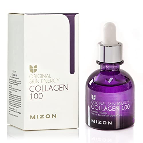 MIZON Collagen 100, Collagen Ampoule, Skin Energy, Facial Care, Moisturizing, Skin Elasticity, Lifting Formula (30 ml 1.01 fl oz)