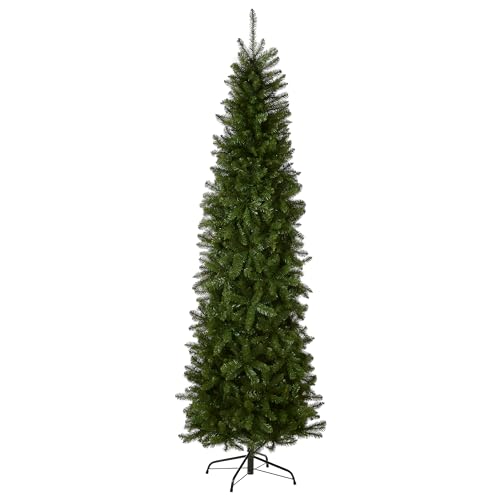 National Tree Company Artificial Slim Christmas Tree, Green, Kingswood Fir, Includes Stand, 7 Feet