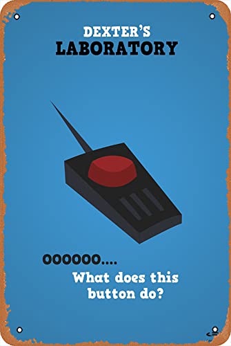 NIUMOWANG Dexter's Laboratory Tin Poster 12 X 8 Inches