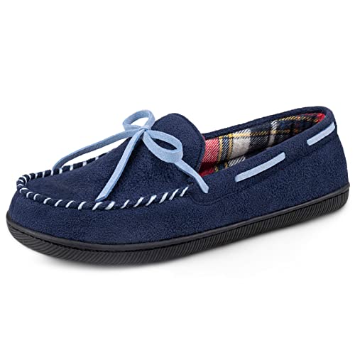 RockDove Women's Emily Indoor Outdoor Moccasin Slipper, Size 11 US Women, Navy