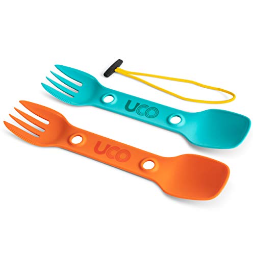 UCO Utility Spork 3-in-1 Combo Spoon-Fork-Knife Utensil, 2-Pack