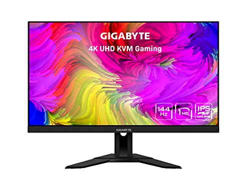 GIGABYTE M28U 28' 144Hz Gaming Monitor, 3840 x 2160 SS IPS Display, 2ms (MPRT) Response Time, 9‎4% DCI-P3, VESA Display HDR400, FreeSync Premium Pro, 1x Display Port 1.4, 2x HDMI 2.1