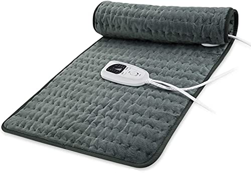 Heating pad Electric Heat Pad for Back Pain and Cramps Relax - Electric Heat Pad with 6 Heat Settings -Auto Shut Off (Dark Gray, 24“x12”)